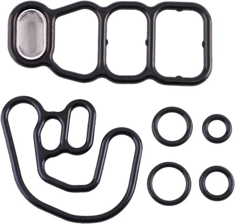 Cybal 15810-RKB-J01 15826-RDV-J01 6pcs Head Cylinder Solenoid Valve Gasket Set Fit 2005 2006 2007 2008 Honda Accord/Odyssey/Pilot 3.0L/3.5L VTEC Solenoid Filter Spool Valve 15826RDVJ01,917-268,917268 - Image 3
